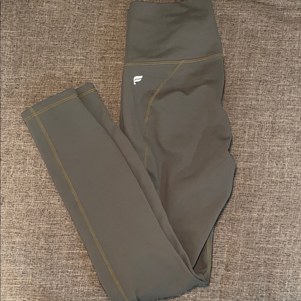 Fabletics Powerhold Leggings - Khaki Green